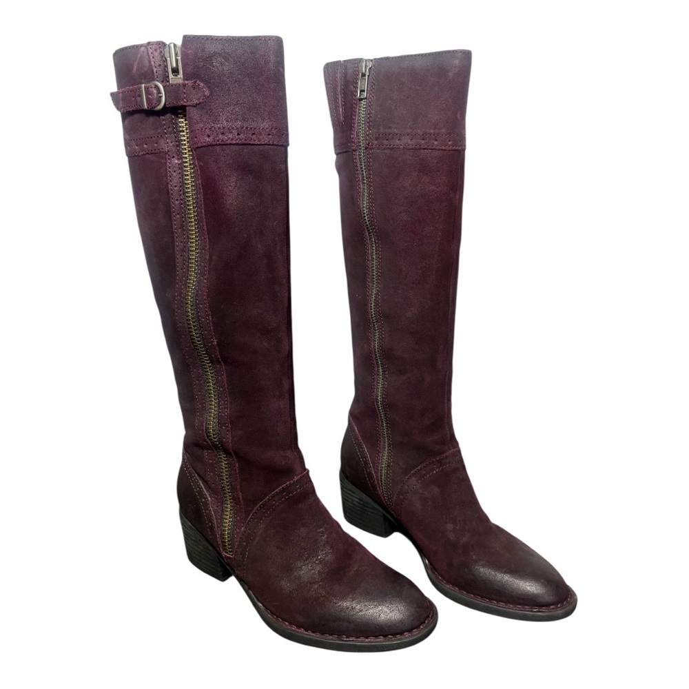 BORN Poly Purple Suede Leather Boots